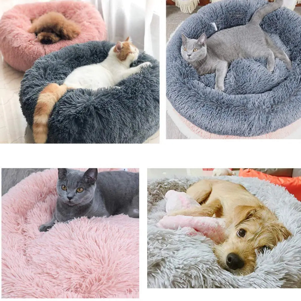 Calming soft washable pet bed
