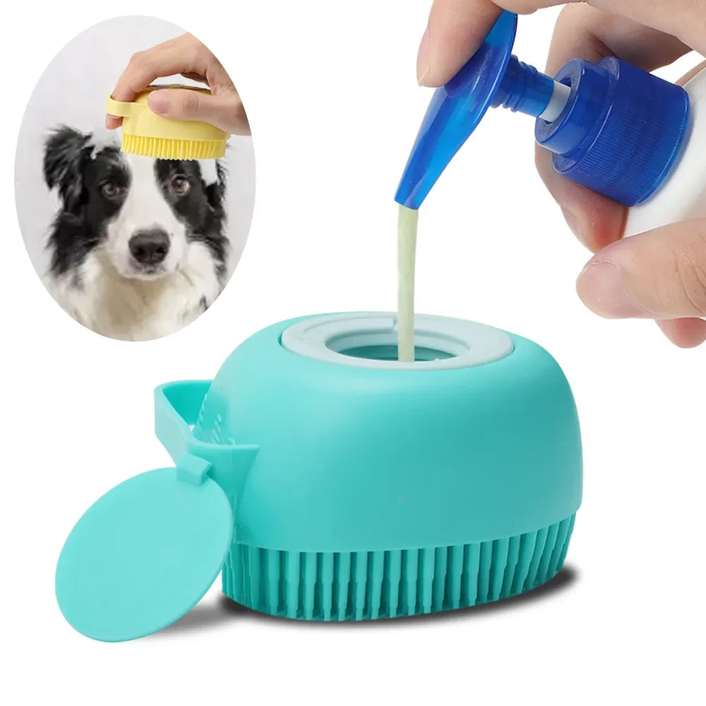 Pet shampoo massager brush