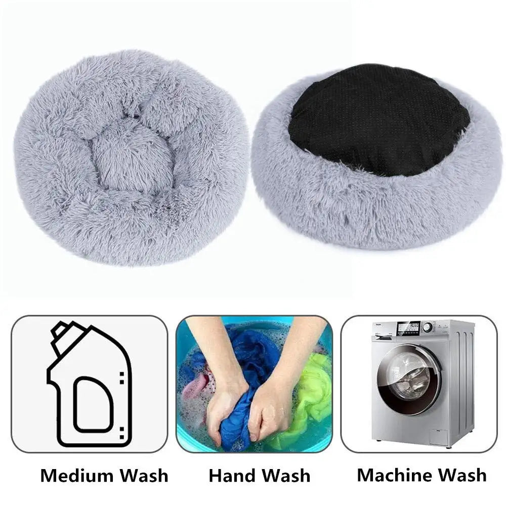 Calming soft washable pet bed