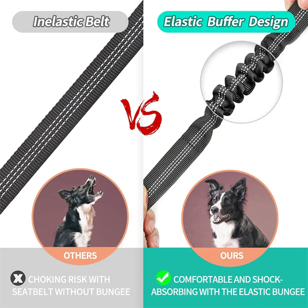 Reflective Adjustable Dog Safety Belt for Car