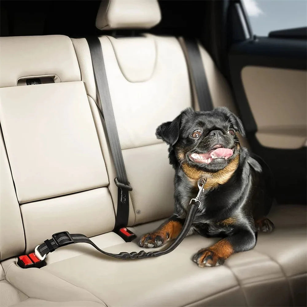 Reflective Adjustable Dog Safety Belt for Car