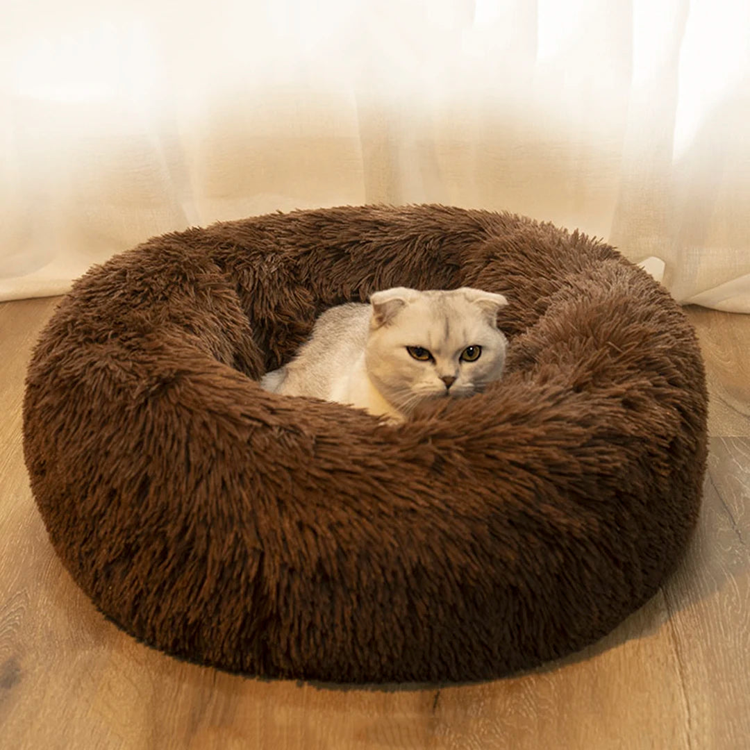 Calming soft washable pet bed