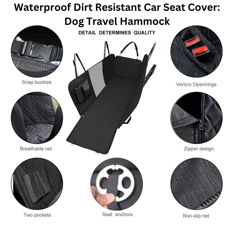 NEW Waterproof Dirt Resistant Car Seat Cover: Dog Travel Hammock